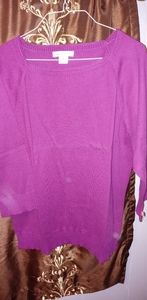 Liz Clairborne XL plum color sweater